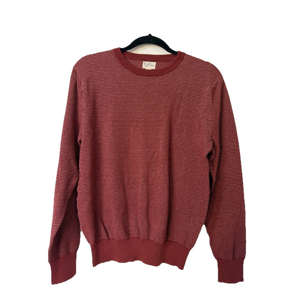 Vintage Knit for J. Crew Long Sleeve Crewneck Sweater 100% Cotton Pullover Med.
